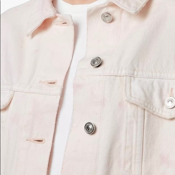 all saints pink denim jacket